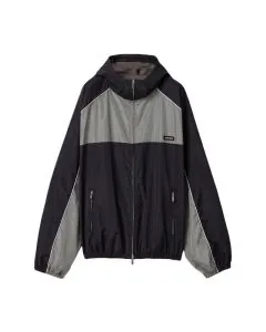MIU MIU Technical silk zipper blouson jacket