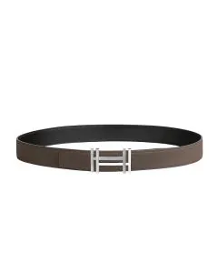 Hermès H au Carre belt buckle & Reversible leather strap 32 mm