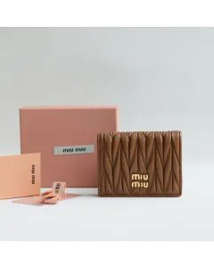 MIU MIU Small matelassé nappa leather wallet
