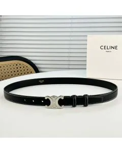 Celine Medium Triomphe Belt in Taurillon Leather