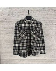 Celine overshirt in checked cashmere
