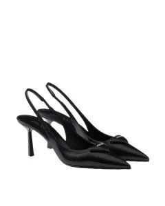 Prada Brushed leather slingback pumps