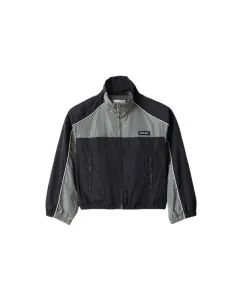 MIU MIU Technical silk zipper blouson jacket