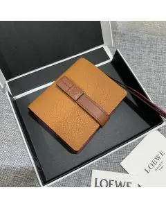 LOEWE Compact zip wallet in soft grained calfskin