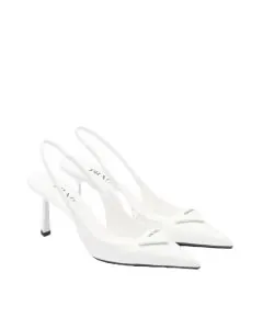 Prada Brushed leather slingback pumps