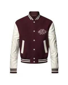 LV Embroidered Calfskin Varsity Jacket
