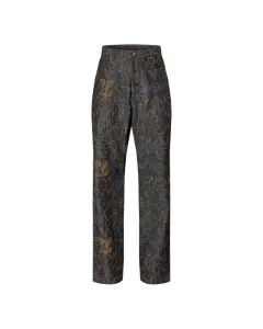 LV Embroidered Denim Pants