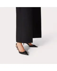 Valentino VLOGO SIGNATURE PATENT LEATHER SLINGBACK PUMP