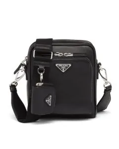 Prada Leather shoulder bag with pouch