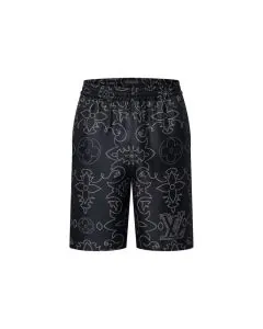 LV Printed Silk Shorts