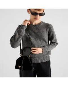 Prada Velvet mini-bag with nappa leather details
