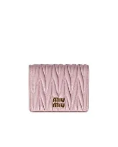 MIU MIU Small matelassé nappa leather wallet