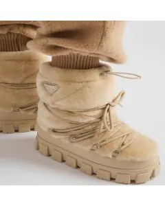 Prada Shearling après ski booties