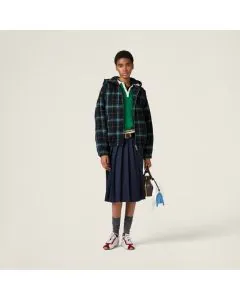MIU MIU Plaid hoodie jacket