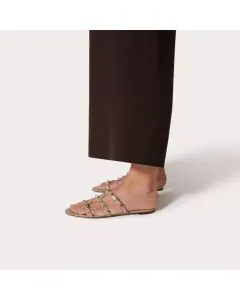 Valentino ROCKSTUD FLAT SLIDE SANDAL