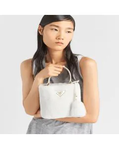 Prada Panier shearling mini-bag