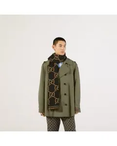 Gucci Check GG wool scarf