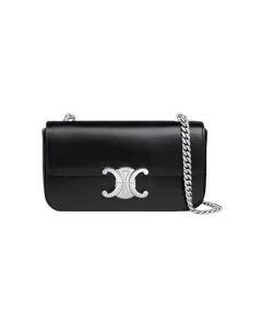 Celine CHAIN SHOULDER BAG CLAUDE IN SHINY CALFSKIN