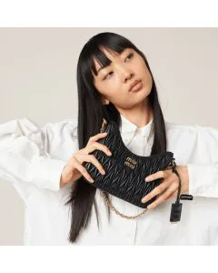 MIU MIU Matelassé nappa leather shoulder bag
