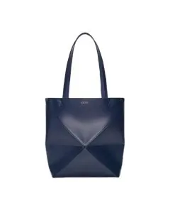 LOEWE Medium Puzzle Fold tote in shiny calfskin