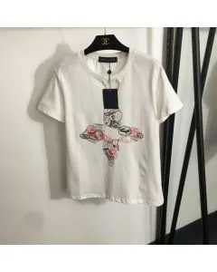 LV Travel Stamp Flower T-Shirt 