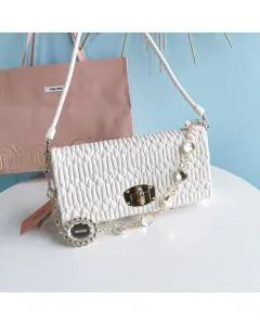 Miu Miu Iconic Crystal Cloqué Nappa leather bag