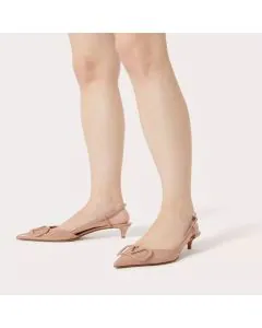 Valentino VLogo Signature Patent Leather Slingback Pump