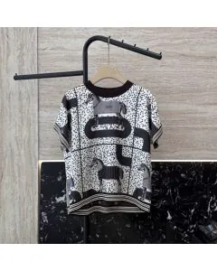 Hermès "Garde-Robe Pop" short-sleeve twillaine sweater