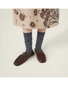 MIU MIU Ruches nappa leather loafers