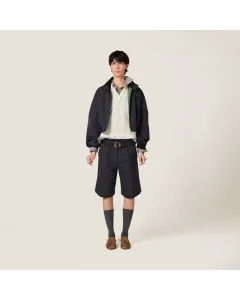 MIU MIU Panama cotton Bermudas