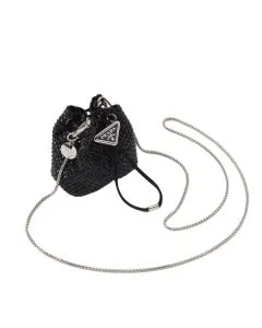 Prada Satin mini-pouch with crystals