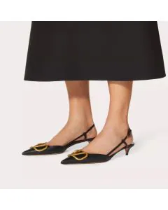Valentino VLOGO SIGNATURE CALFSKIN SLINGBACK PUMP