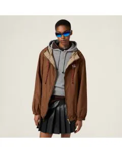 MIU MIU Technical fabric hoodie jacket