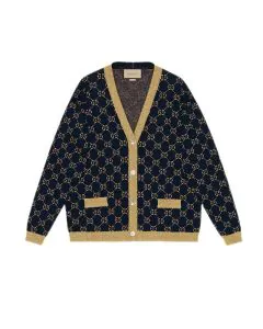 Gucci GG cotton lamé cardigan