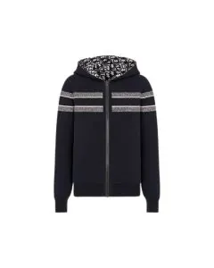Dior Reversible Zipped Cardigan with Hood