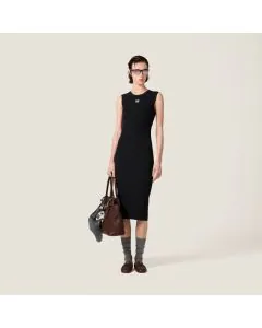 MIU MIU Viscose round-neck dress