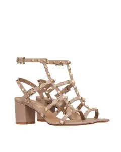 Valentino ROCKSTUD CALFSKIN ANKLE STRAP SANDAL