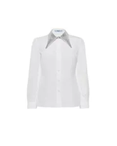 Prada Embroidered poplin shirt
