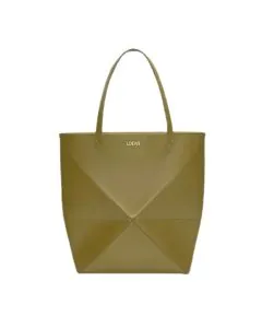 LOEWE XL Puzzle Fold tote in shiny calfskin