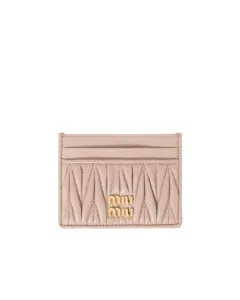 MIU MIU Matelassé nappa leather card holder