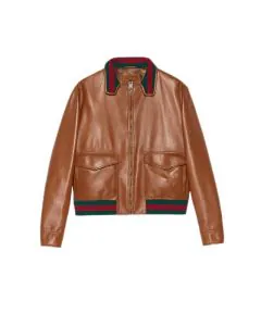 Gucci Leather bomber jacket