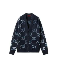 Gucci Wool cardigan with GG intarsia