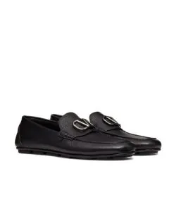 Valentino VLOGO SIGNATURE GRAINY CALFSKIN DRIVING SHOE