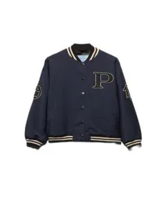 Prada Kid mohair bomber jacket with patches