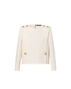 LV Hammered Button Blouse