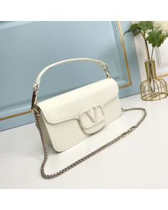 VALENTINO GARAVANI LOCÒ CALFSKIN SHOULDER BAG