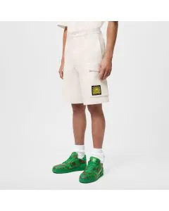 LV Embroidered Cotton Cargo Shorts