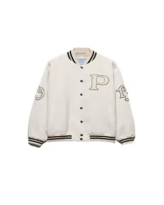 Prada Kid mohair bomber jacket with patches