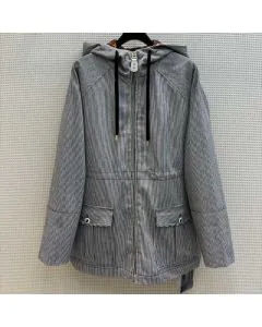 LV Striped Hooded Parka