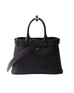 Prada Buckle small leather handbag with belt